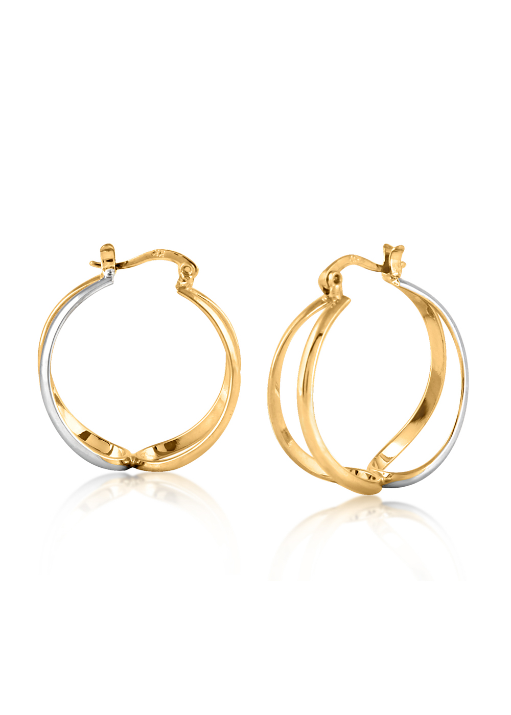 Buy Dual coloured funky hoop earrings for women Online